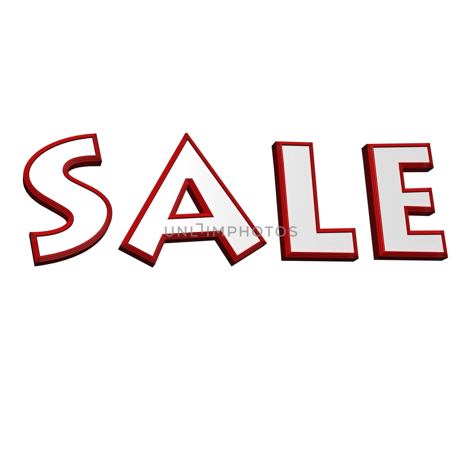 glossy red three-dimensional inscription sale
