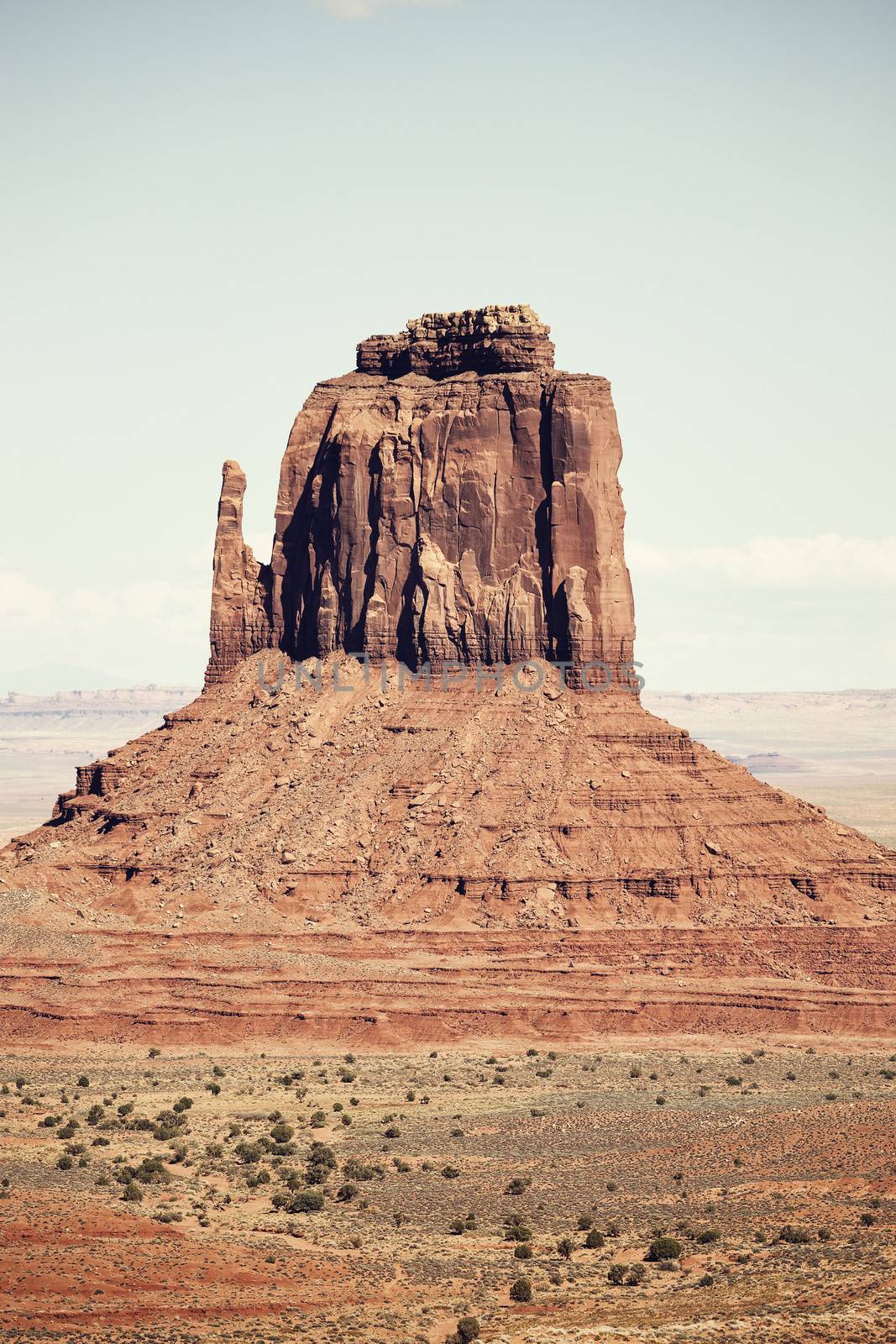 Monument Valley rock formation, old style processing