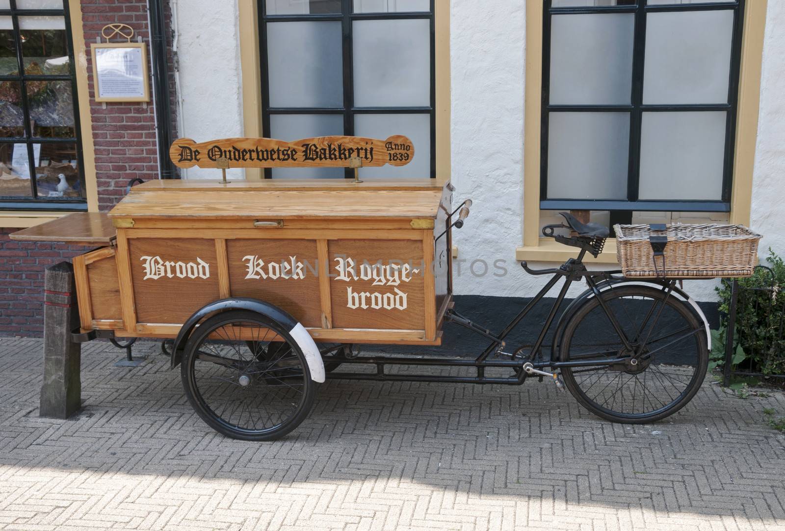 old backery bike from holland with the dutch word for cake and bread on it