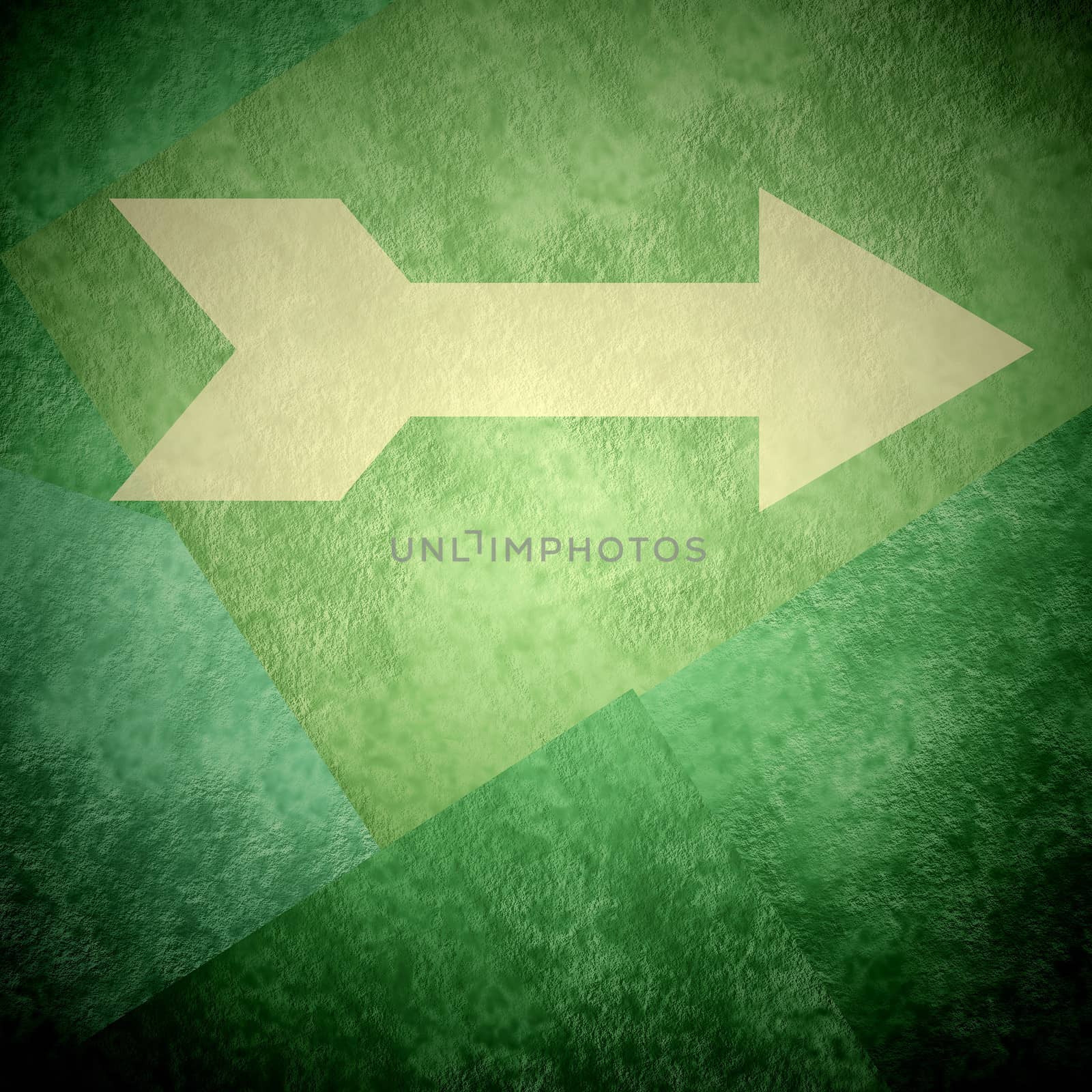 direction arrow sign right on green background,paper wallpaper for brochure or website background, grunge green texture banner for web template