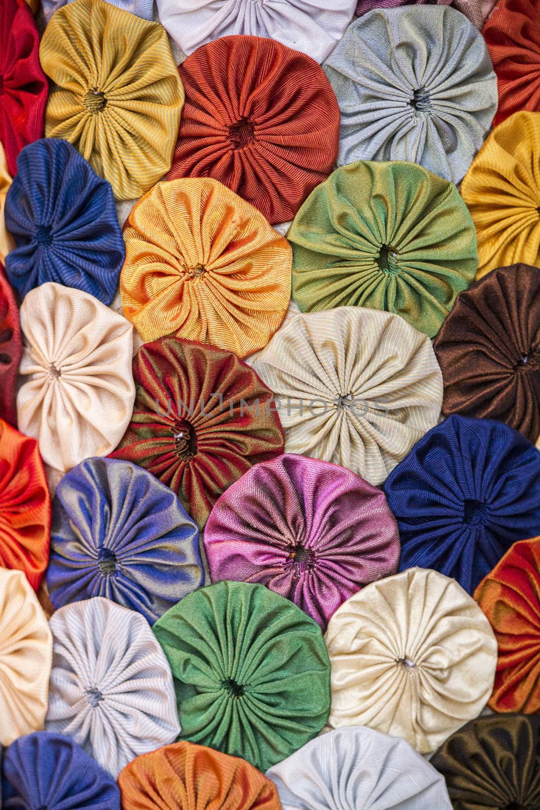 Close up view of a cute and traditional handmade flower headbands.