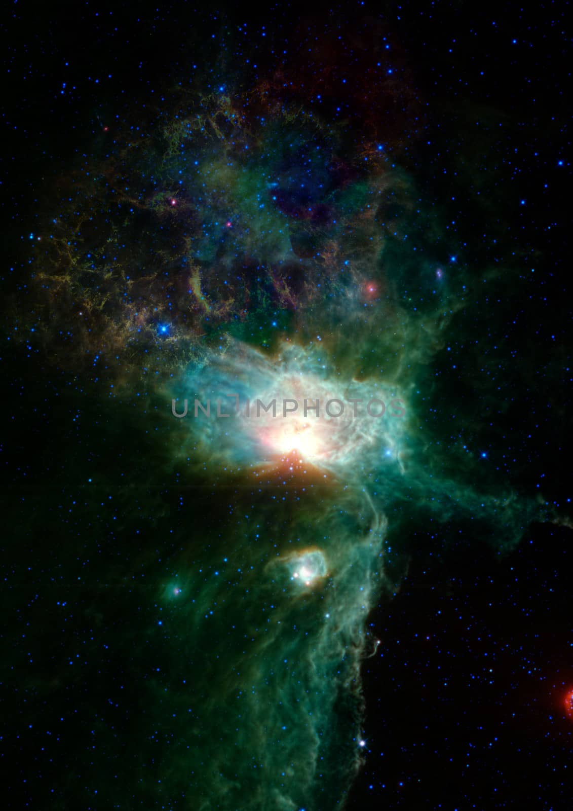 Far being shone nebula and star field against space. "Elements of this image furnished by NASA".
