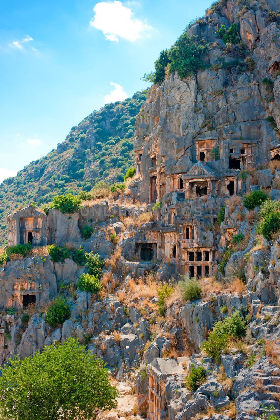 Rock-cut Lycian tombs in Demre by kosmsos111