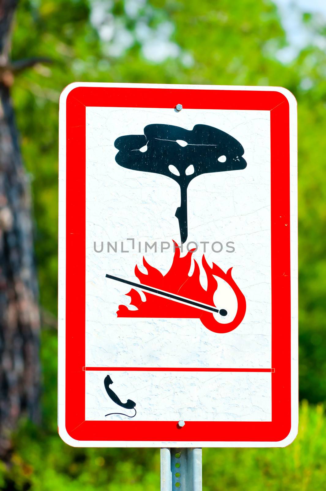 information sign in the woods on fire risk by kosmsos111