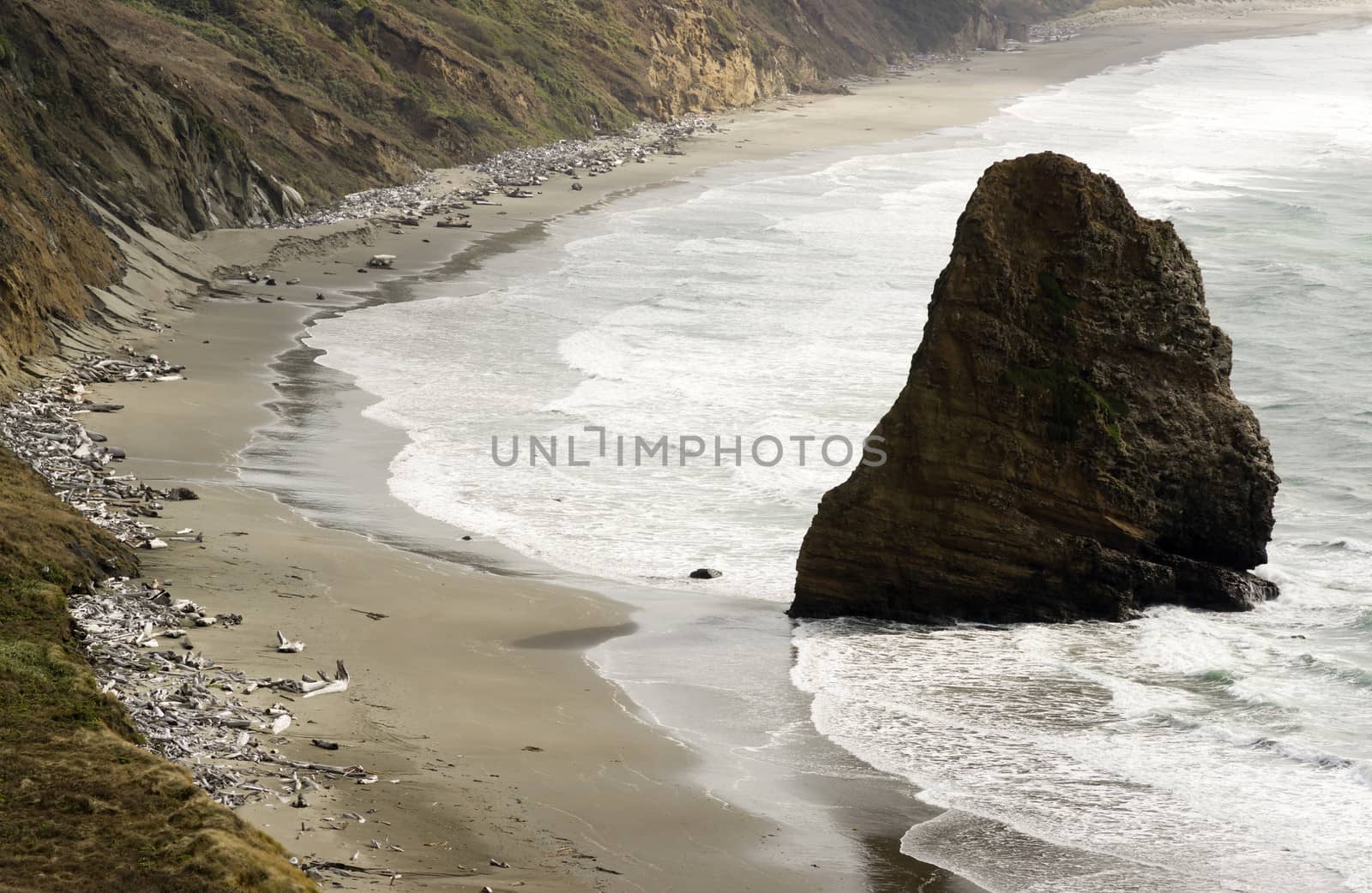 Rock Bluff Oregon State Scenic Landscape Pacific Ocean Coastal Beach by ChrisBoswell