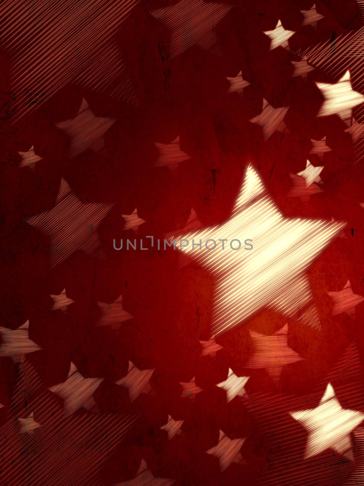 abstract red background with striped stars, vertical by marinini