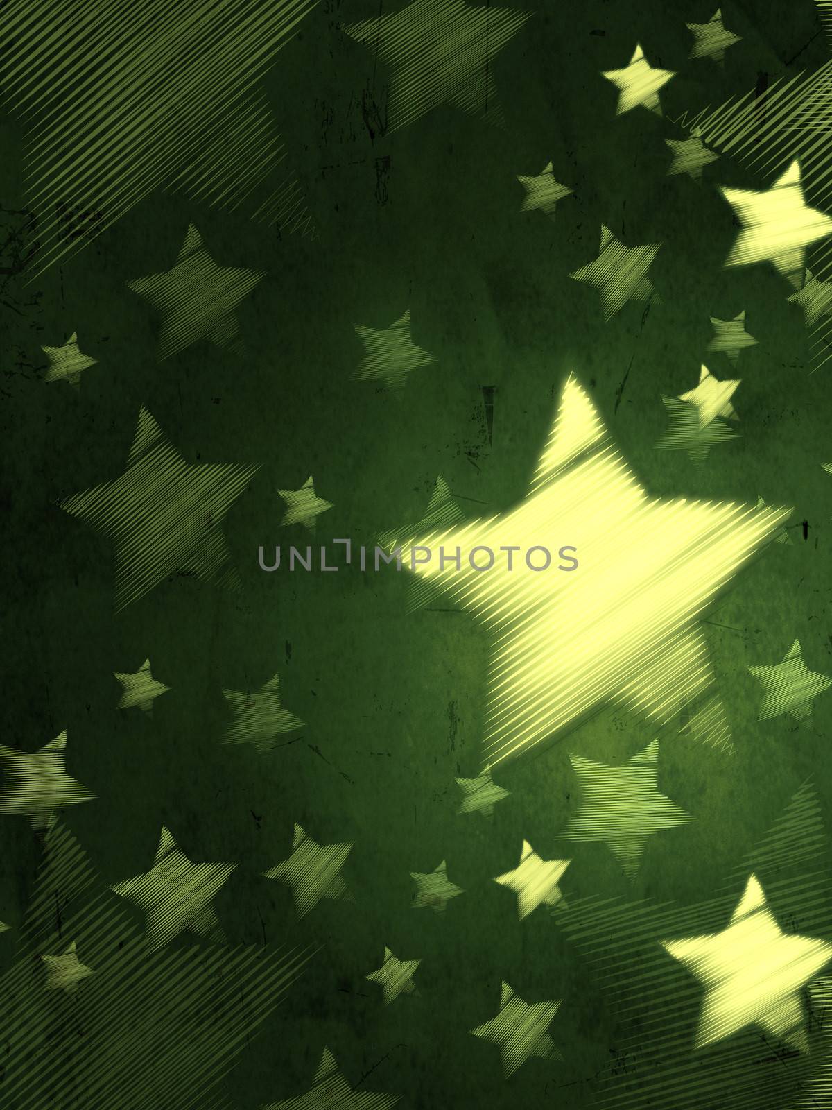 abstract green background with striped stars, vertical by marinini