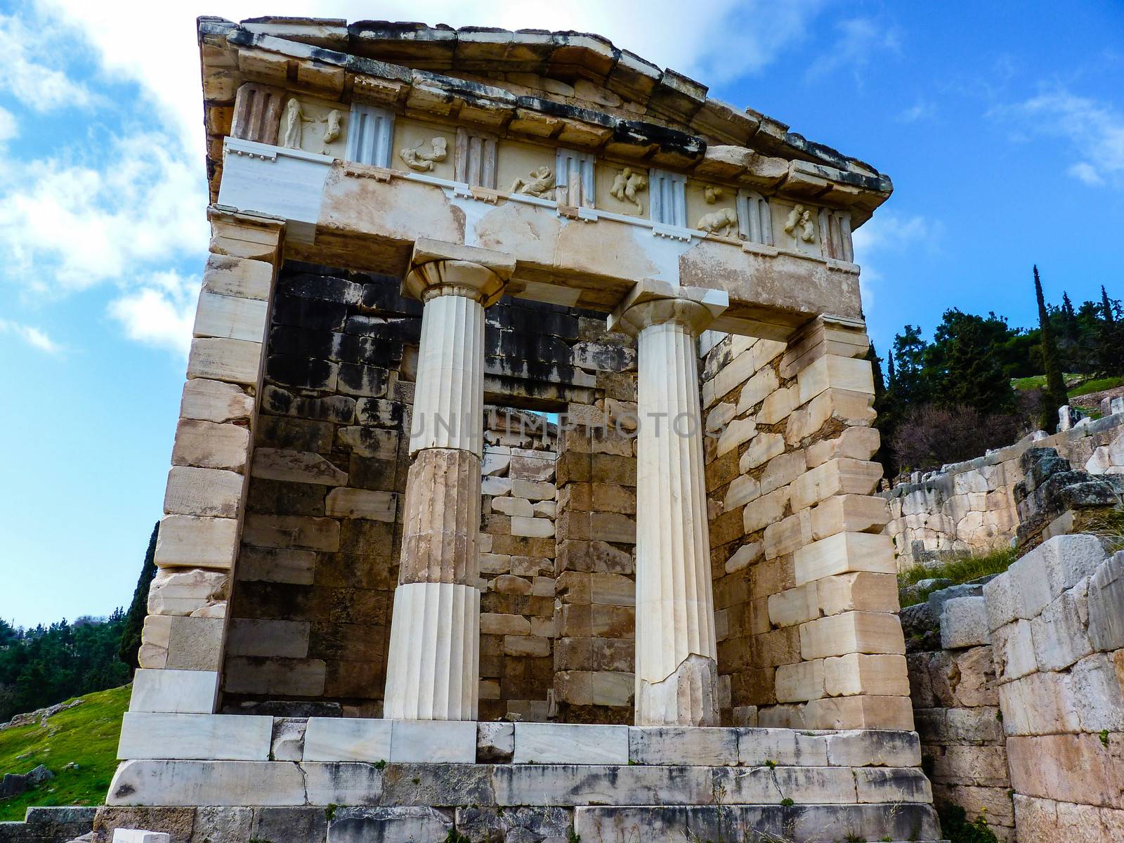 Treasure of the Athenians at Delphi, Greece