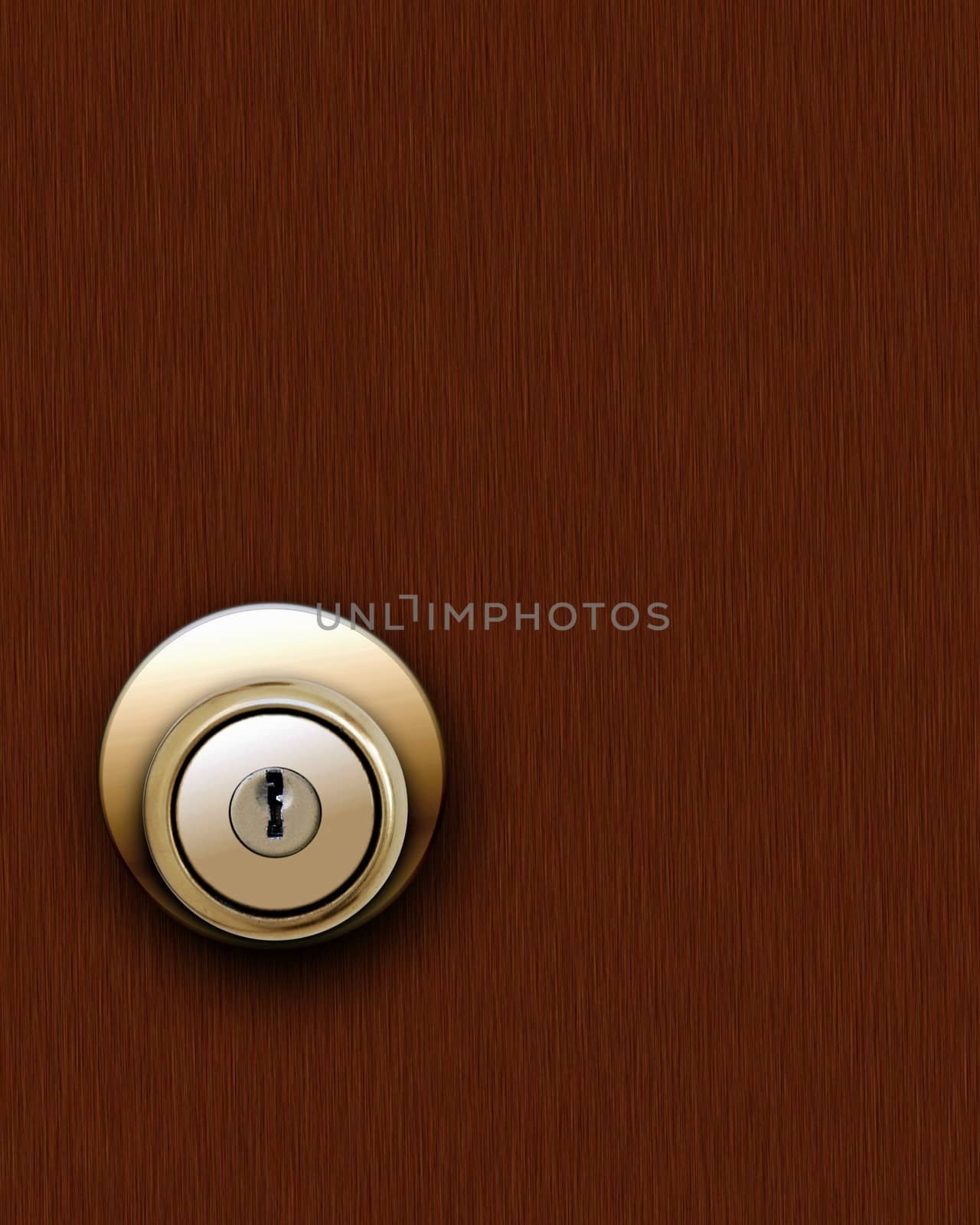 Door Knob on Brown Wooden Door by razihusin