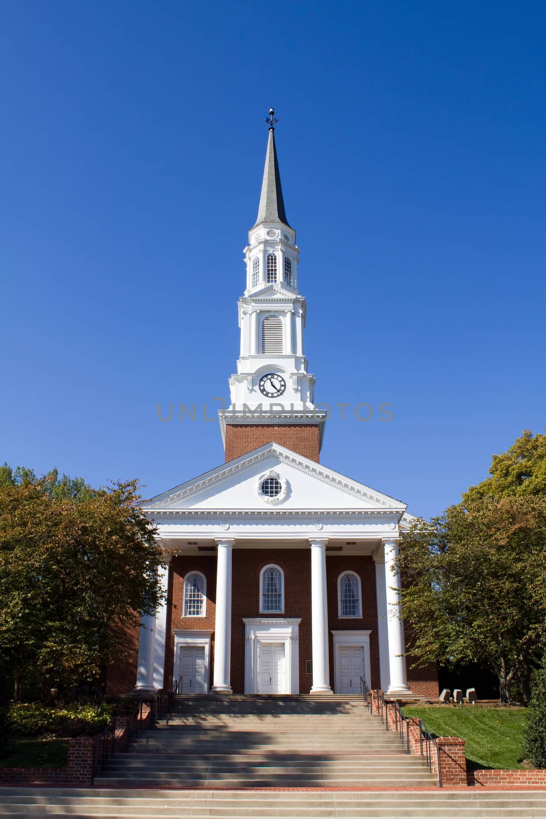 Memorial Chapel on campus of the University of Maryland located in College Park, MD. 