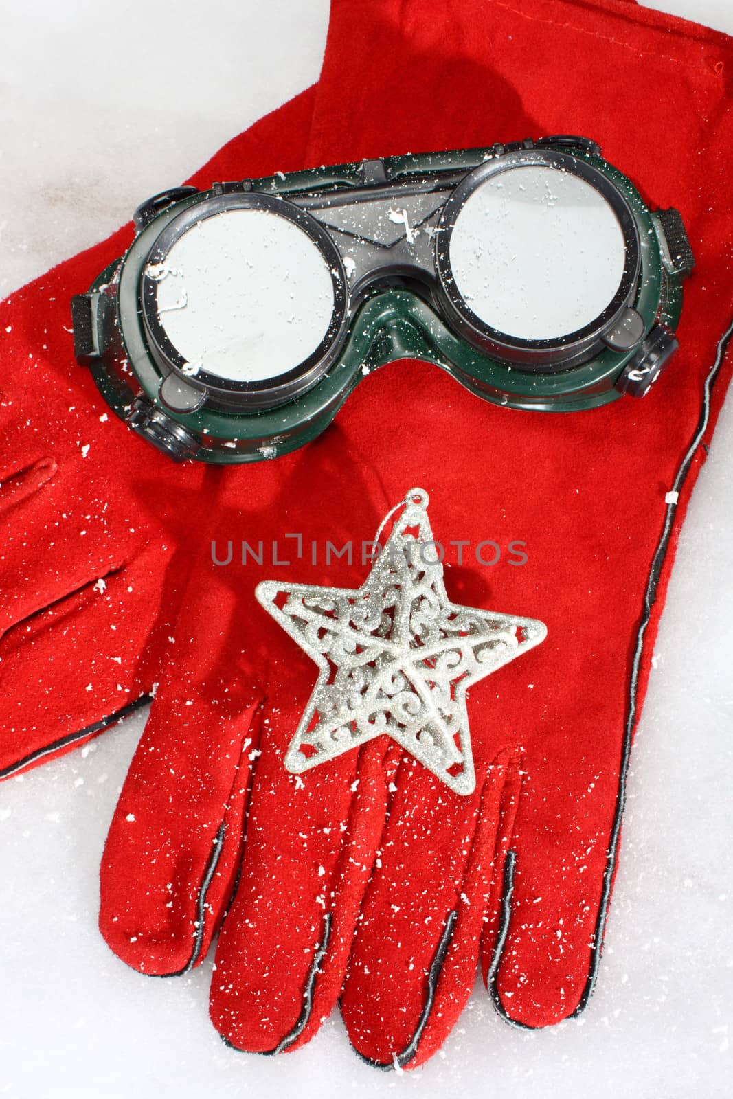 protective equipment on artificial snow