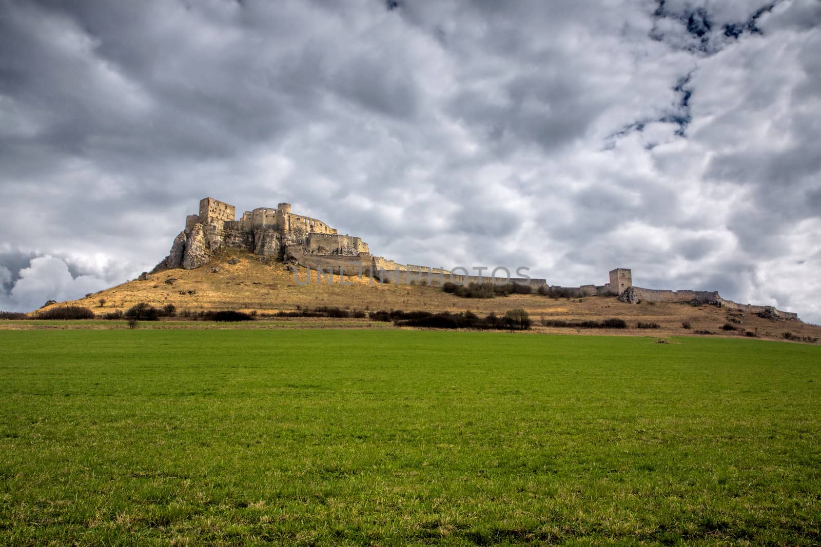 Ruins of the largest medieval castle in central Europe, Spi�� Castle in eastern Slovakia, UNESCO world heritage