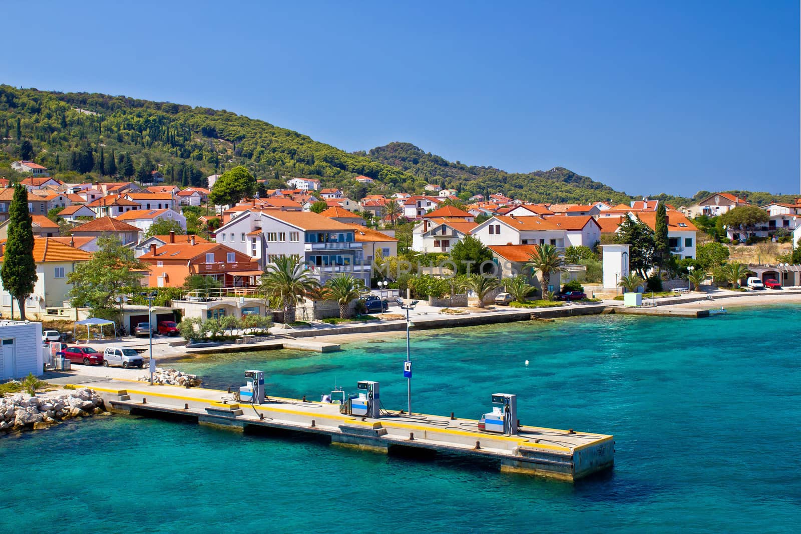 Sea gas station for boats, Island of Ugljan, Croatia