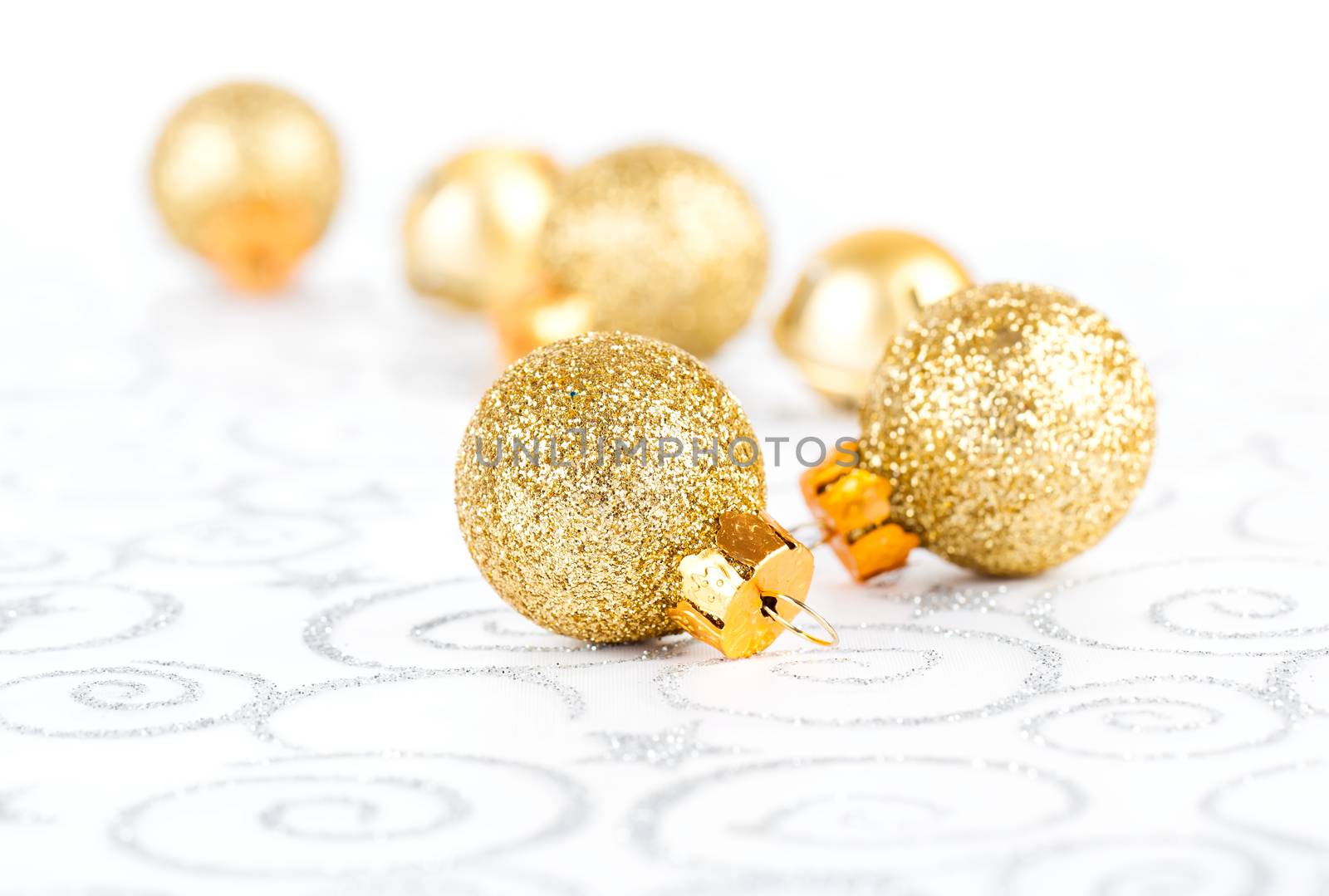 Christmas bauble on abstract background