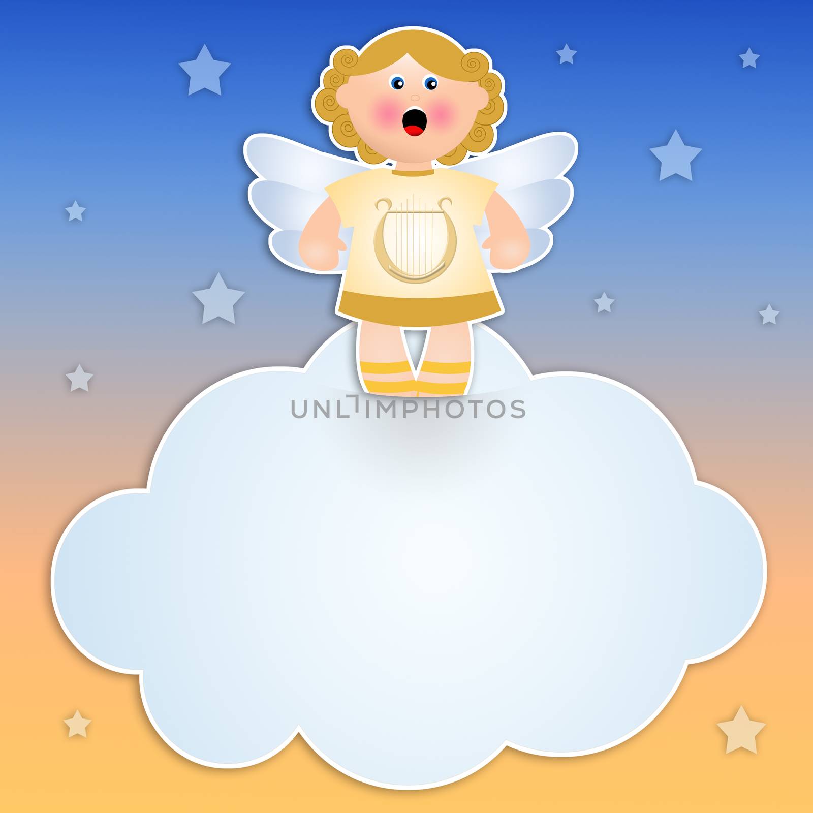 angel on cloud by sognolucido