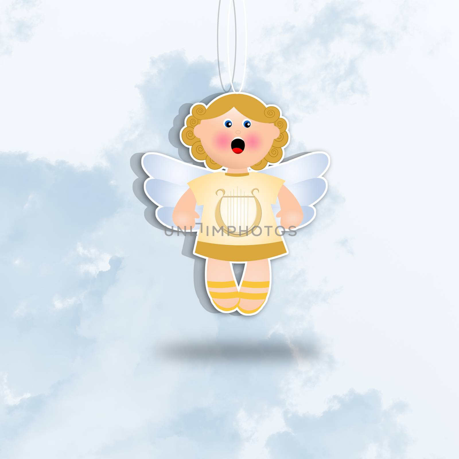 illustration of an Angel for Christmas