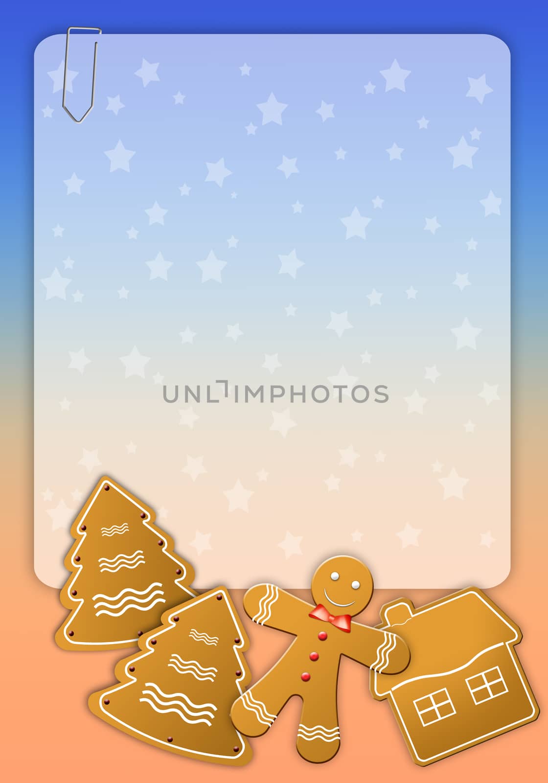 Christmas background with biscuits by sognolucido