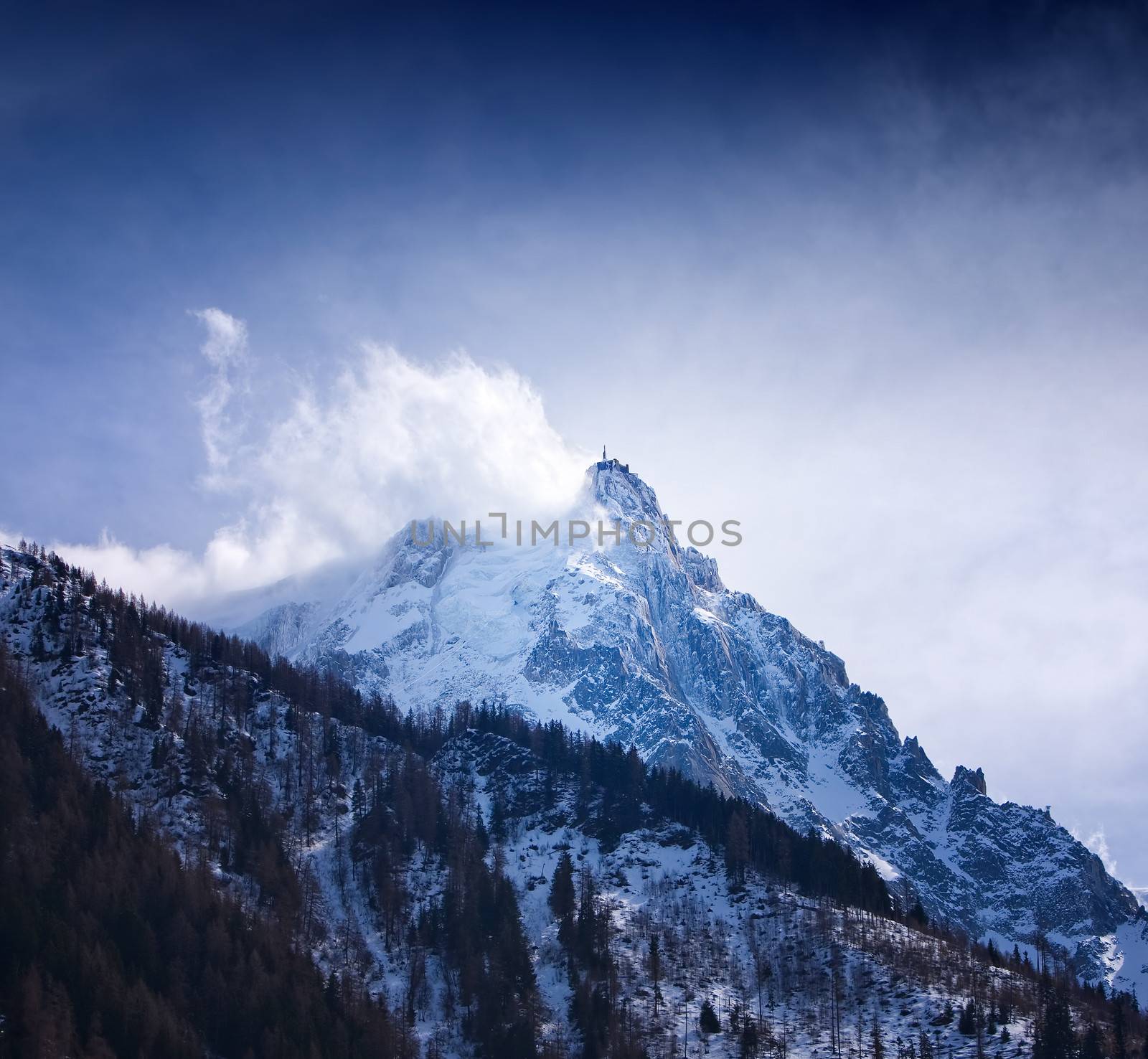 Mount "Aguille du Midi". Mont Blanc massif, Alps. France. by vladimir_sklyarov