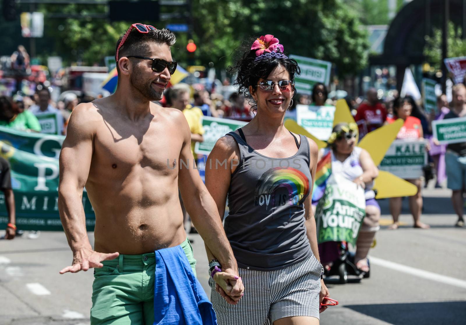 Minneapolis, Minnesota - June 30: Twin Cities LGBT Pride Parade 2013, in Minneapolis,MN, on June 30, 2013.