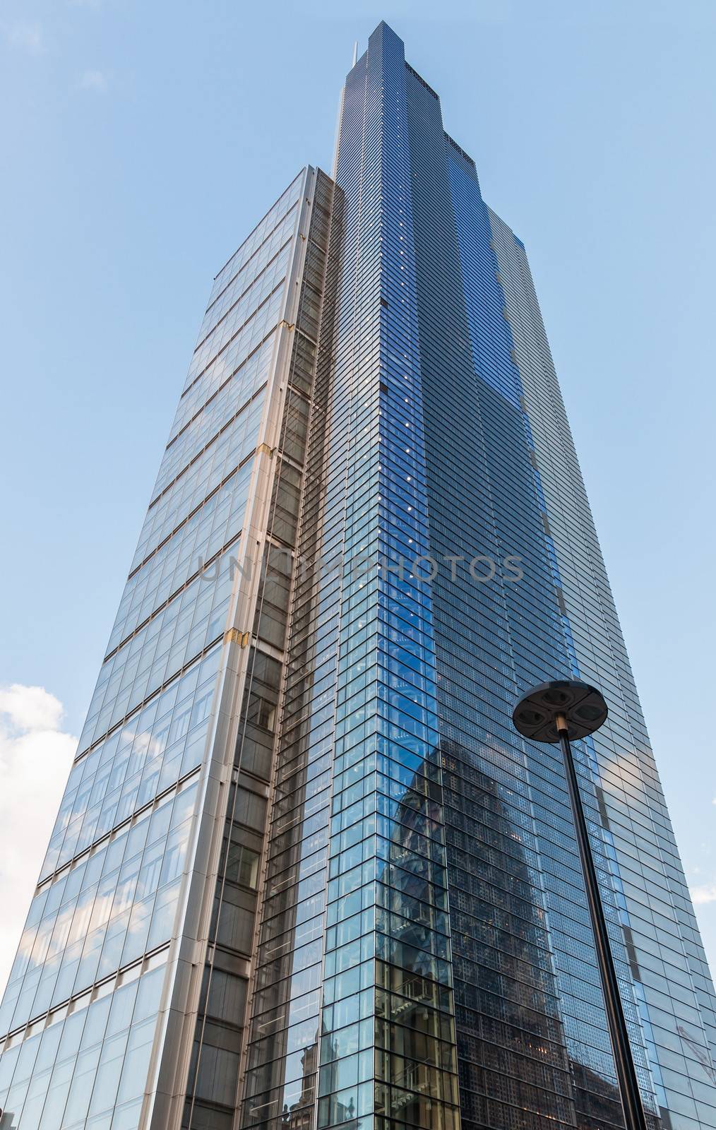 Skyscraper with Gherkin reflection in the City of London, United Kingdom