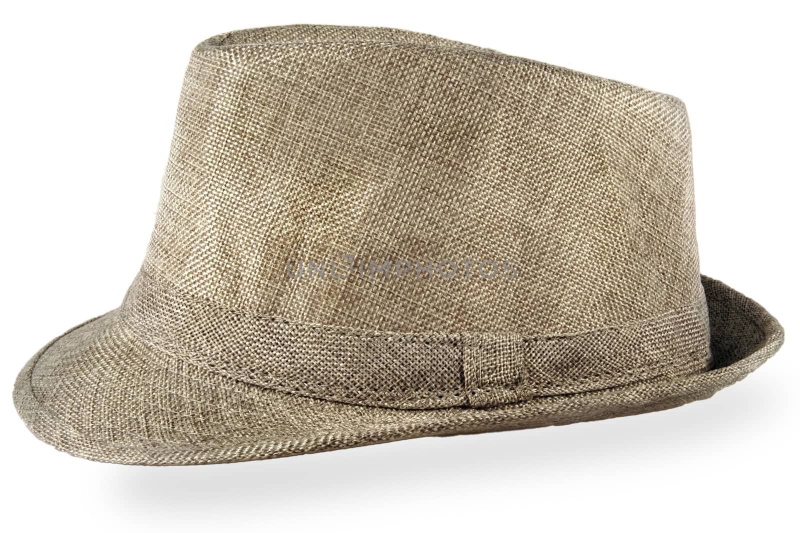 Men's classic hat isolated on white background         