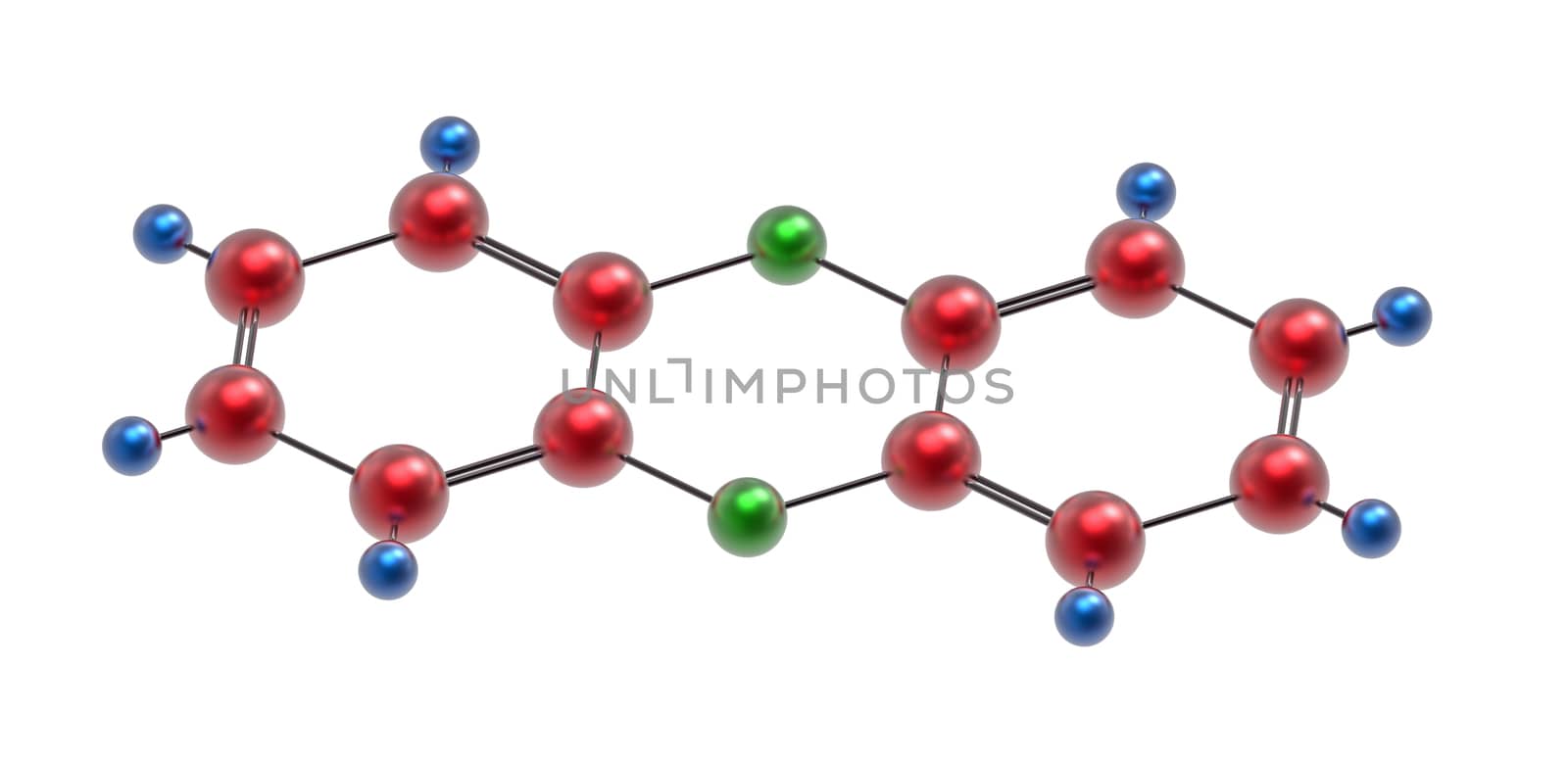 Molecule of dioxin by Boris15