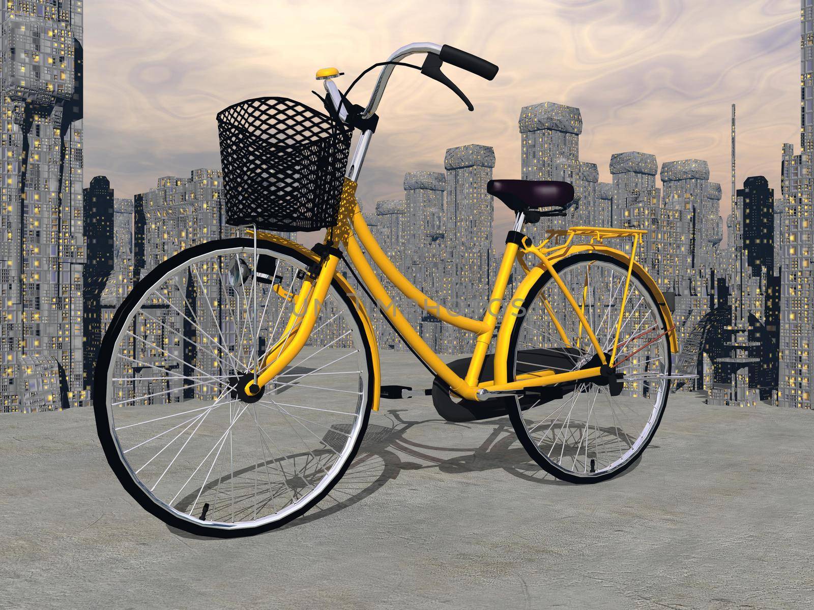 City bike - 3D render by Elenaphotos21