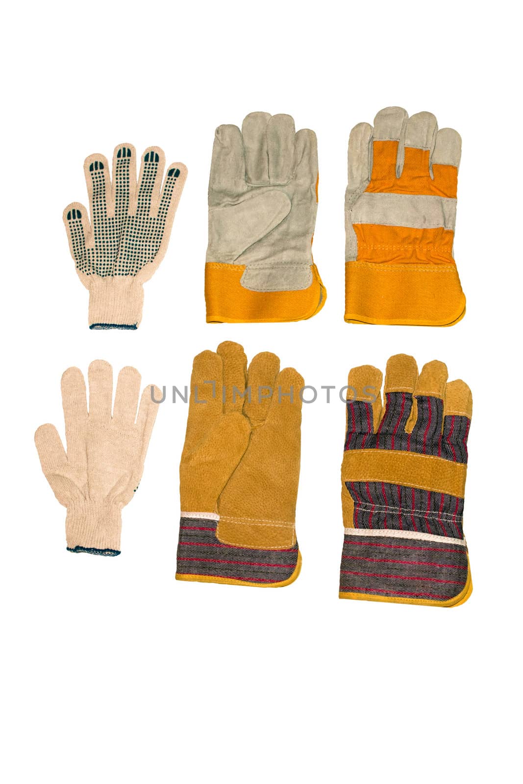 Working gloves for different kinds of work