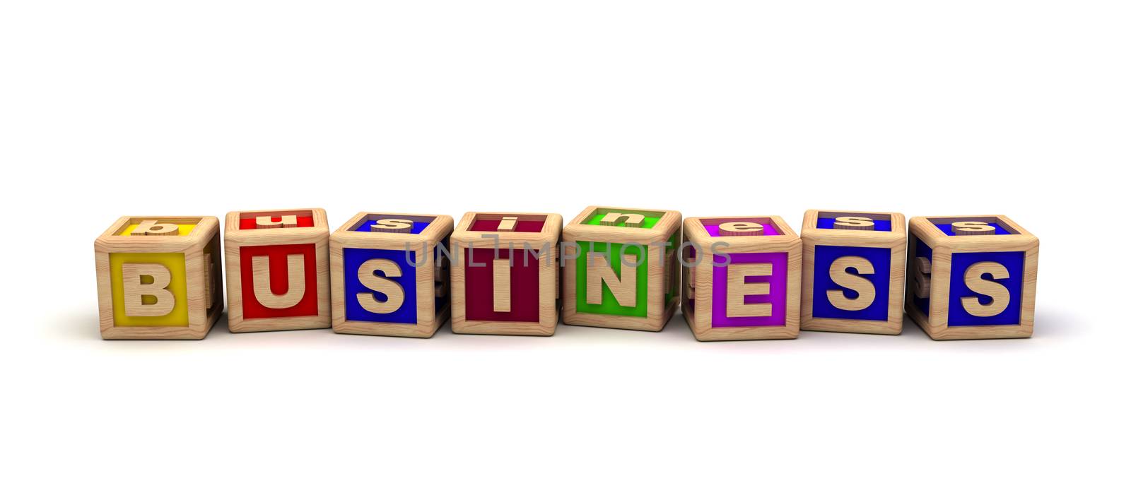 Business with play cubes