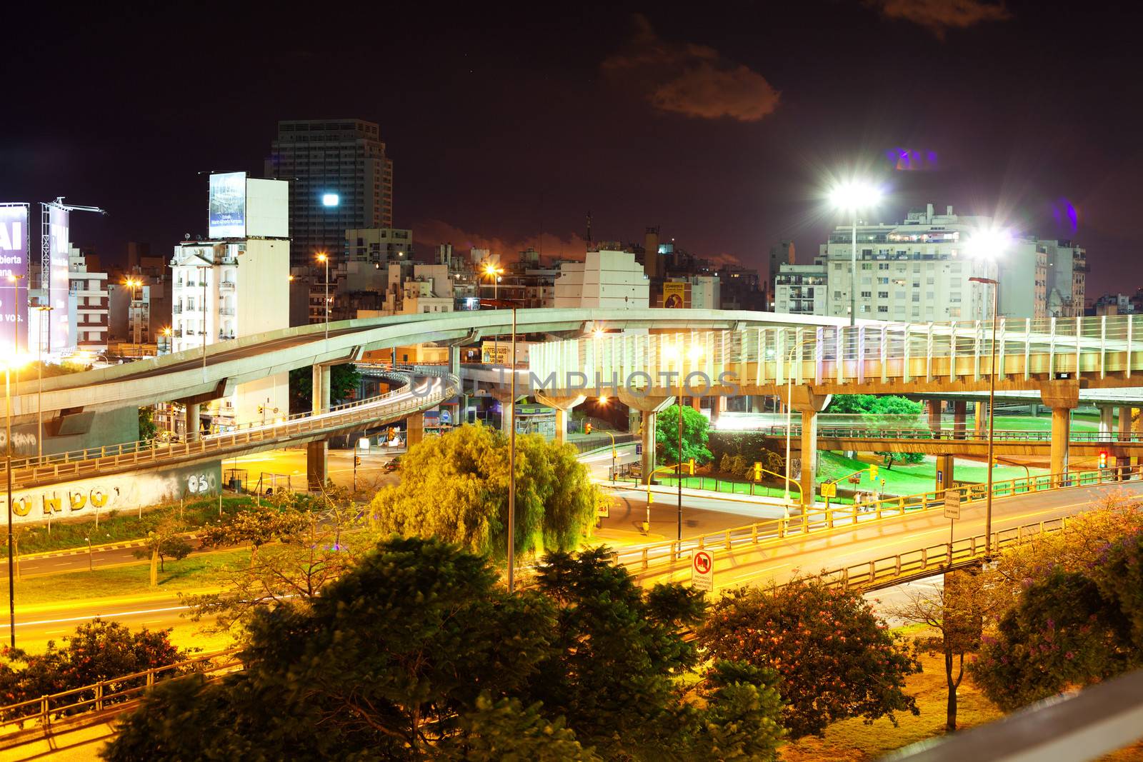 night view of Buenos Aires ,Argentina by jannyjus