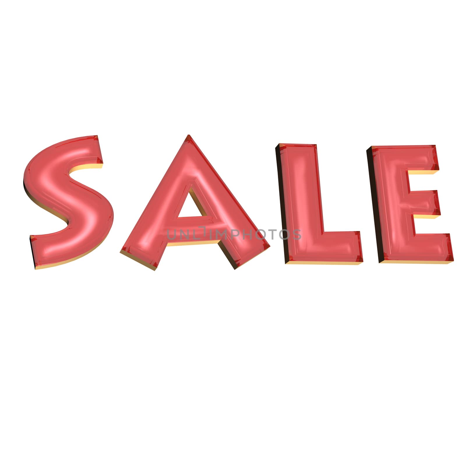 glossy red three-dimensional inscription sale
