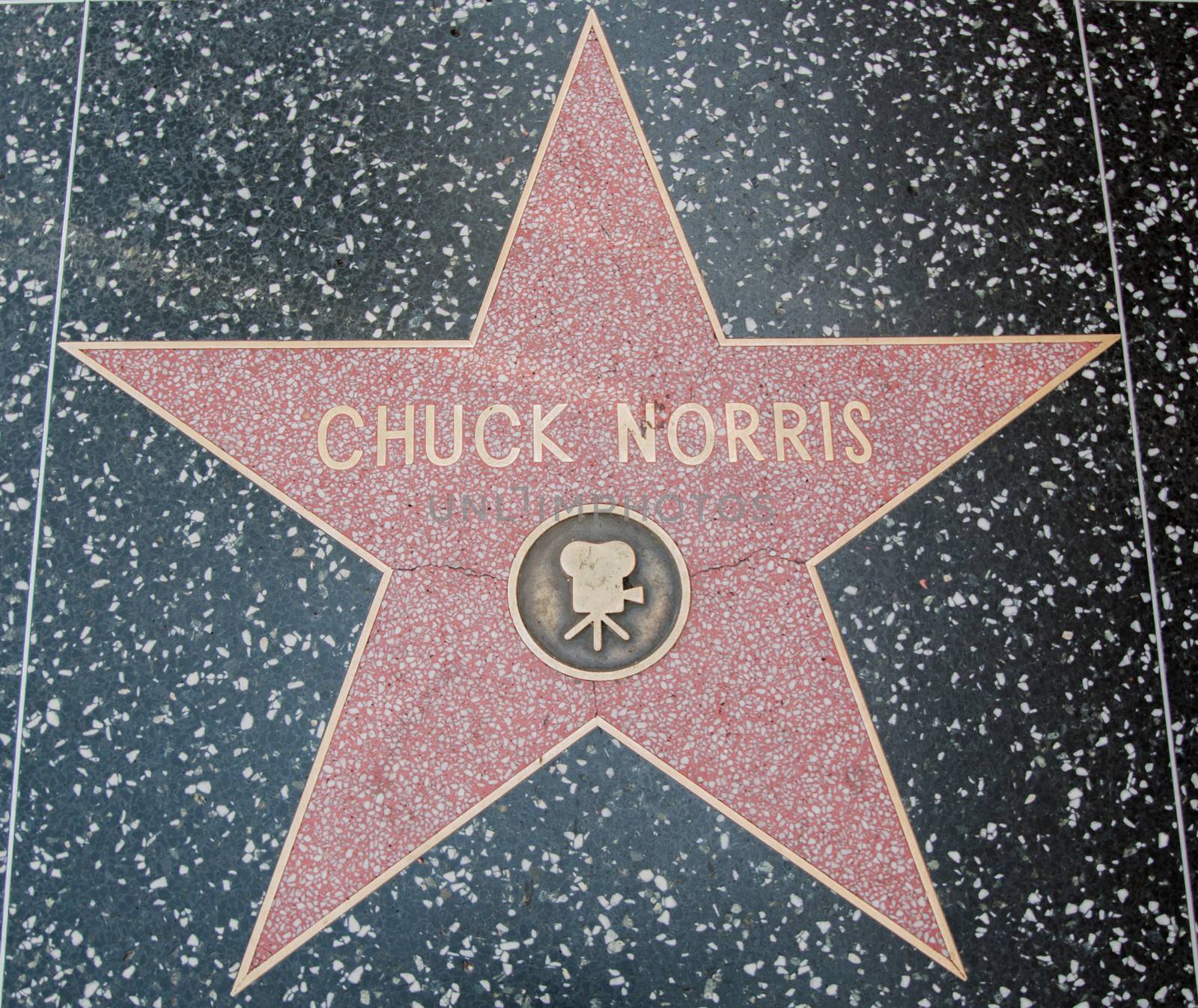 Chuck Norris Hollywood Star on street Los Angeles 2013