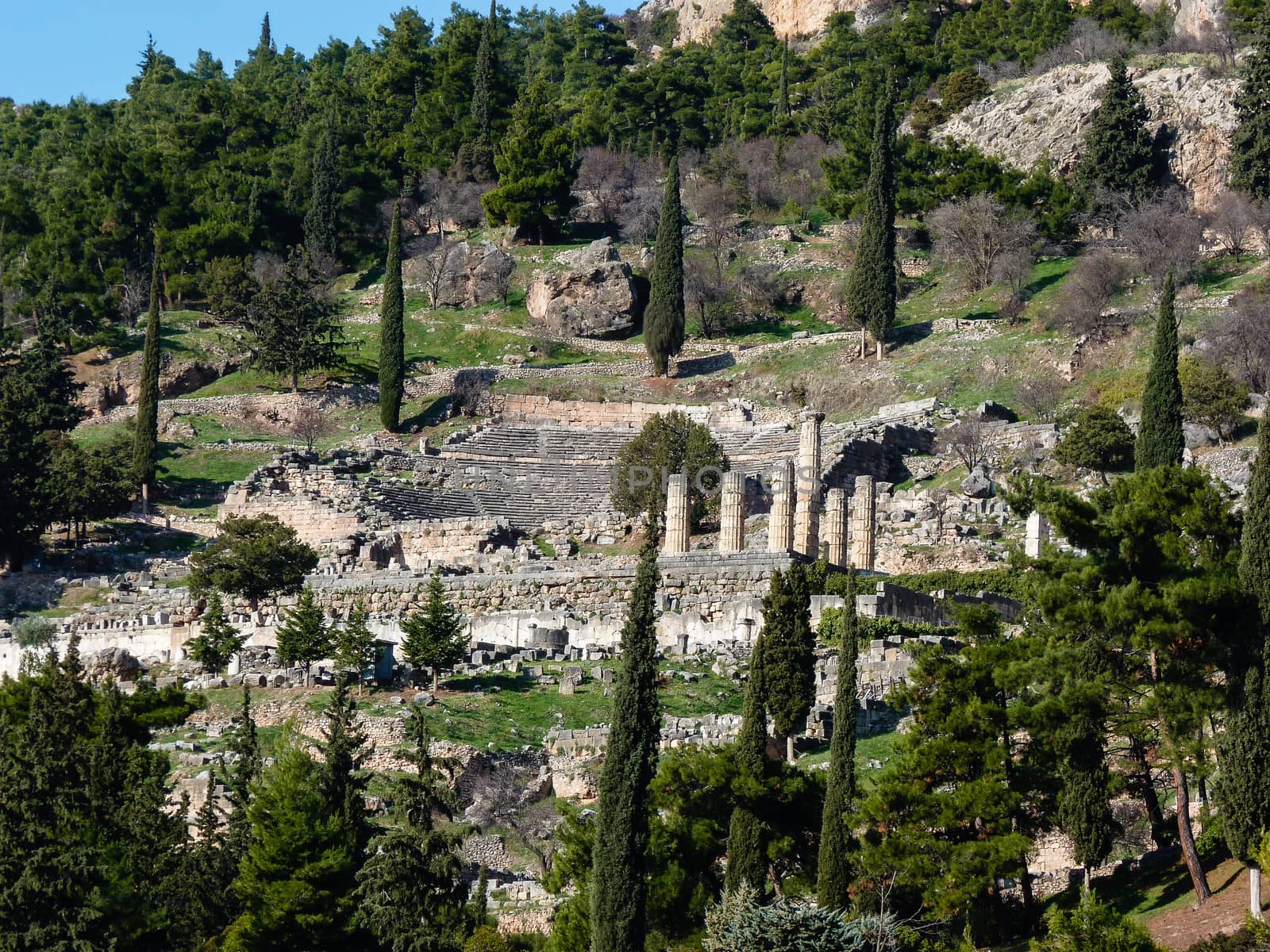 The Apollo Temple in oracle Delphi, GreeceDelphi,Greece