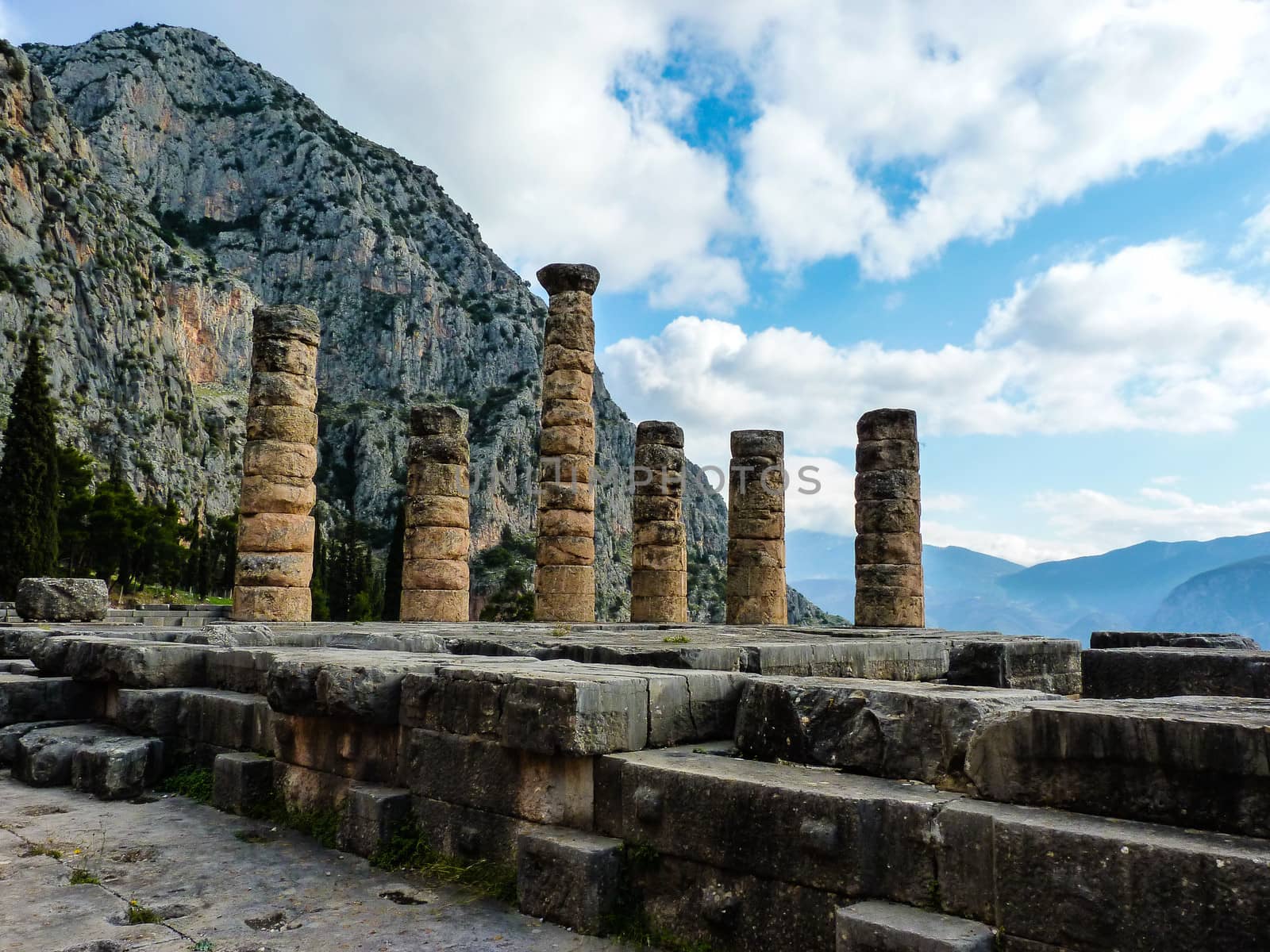 The Apollo Temple in oracle Delphi, GreeceDelphi,Greece