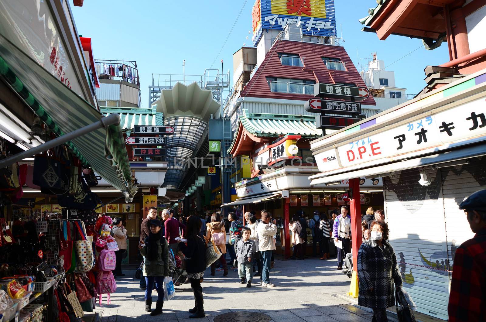 TOKYO, JAPAN - NOV 21 : Nakamise shopping street in Asakusa, Tokyo by siraanamwong