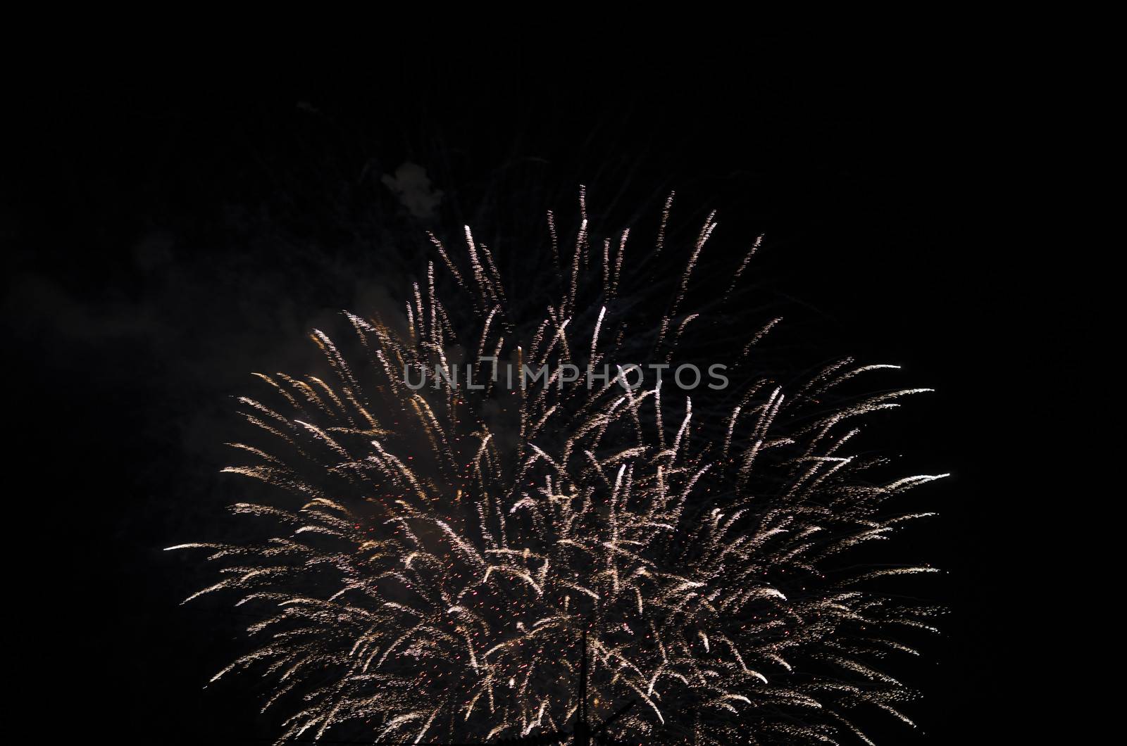 celebrate festival fire work on black sky background