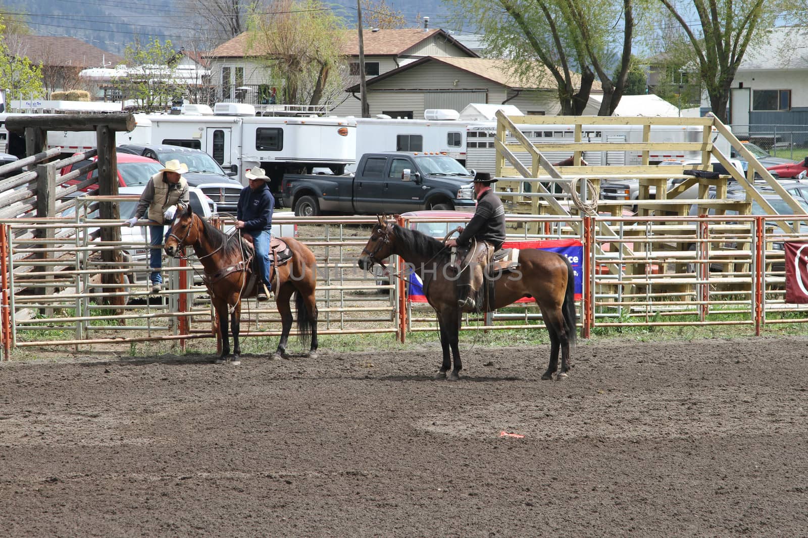 MERRITT; B.C. CANADA - MAY 15: Cowboys at Nicola Valley Rodeo May 15; 2011 in Merritt British Columbia; Canada