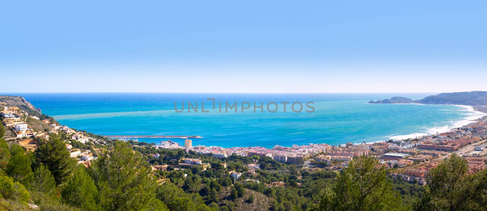 Javea panoramic in Alicante aerial view Valencian Community spai by lunamarina