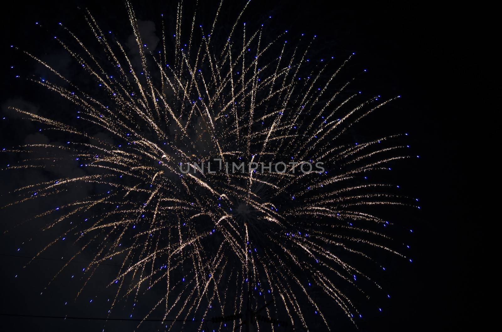 celebrate festival fire work on black sky background