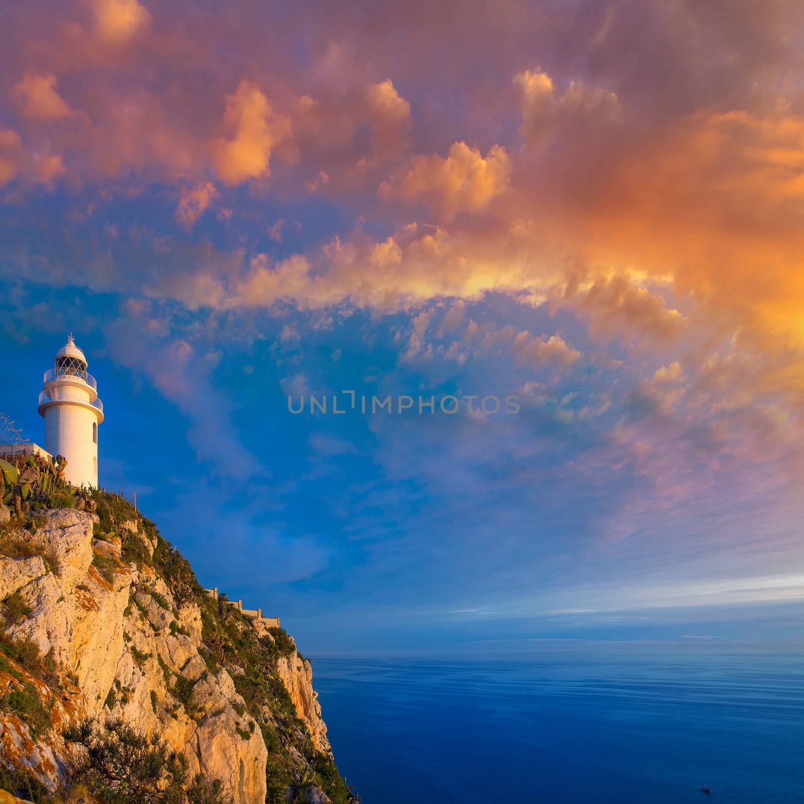 Denia Javea San Antonio Cape Mediterranean Lighthouse in Alicante Province Spain