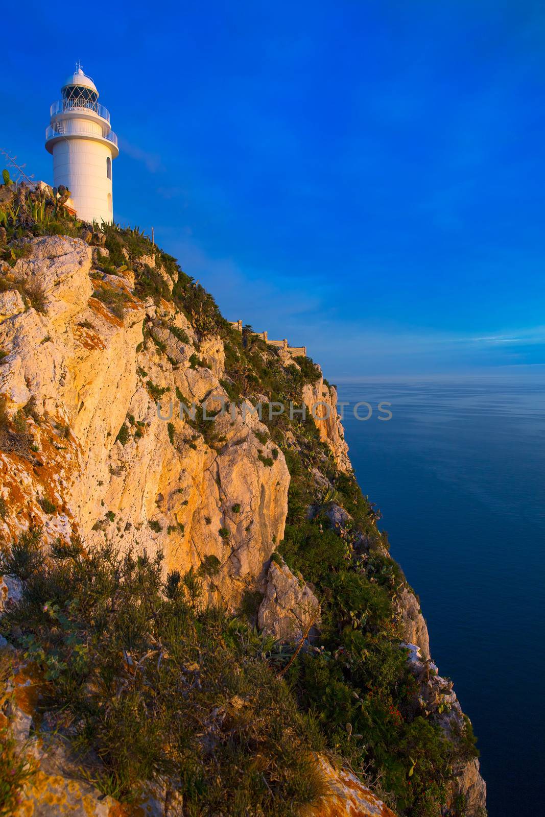 Denia Javea San Antonio Cape Mediterranean Lighthouse in Alicante Province Spain