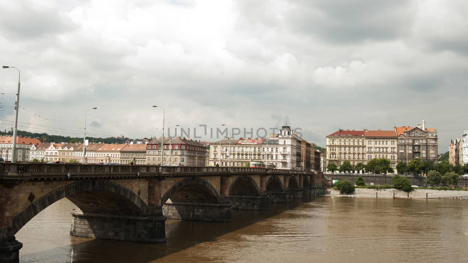 The Palacky Bridge (1876) is a bridge in Prague. It is one of the oldest functioning bridges over the Vltava in Prague after the Charles Bridge. Designed by Rowland Mason Ordish.