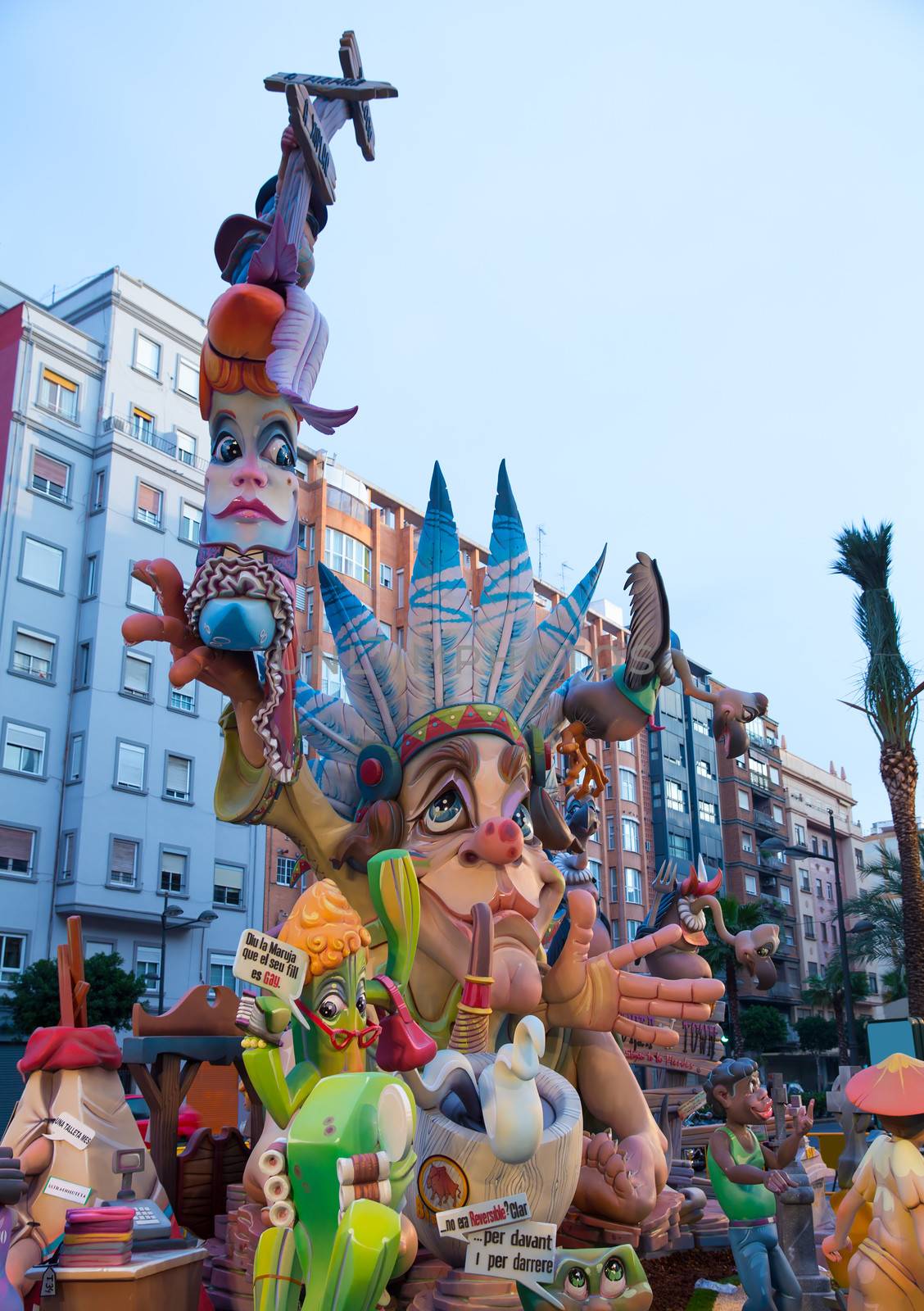 Fallas is a popular fest in Valencia Spain figures will be burne by lunamarina
