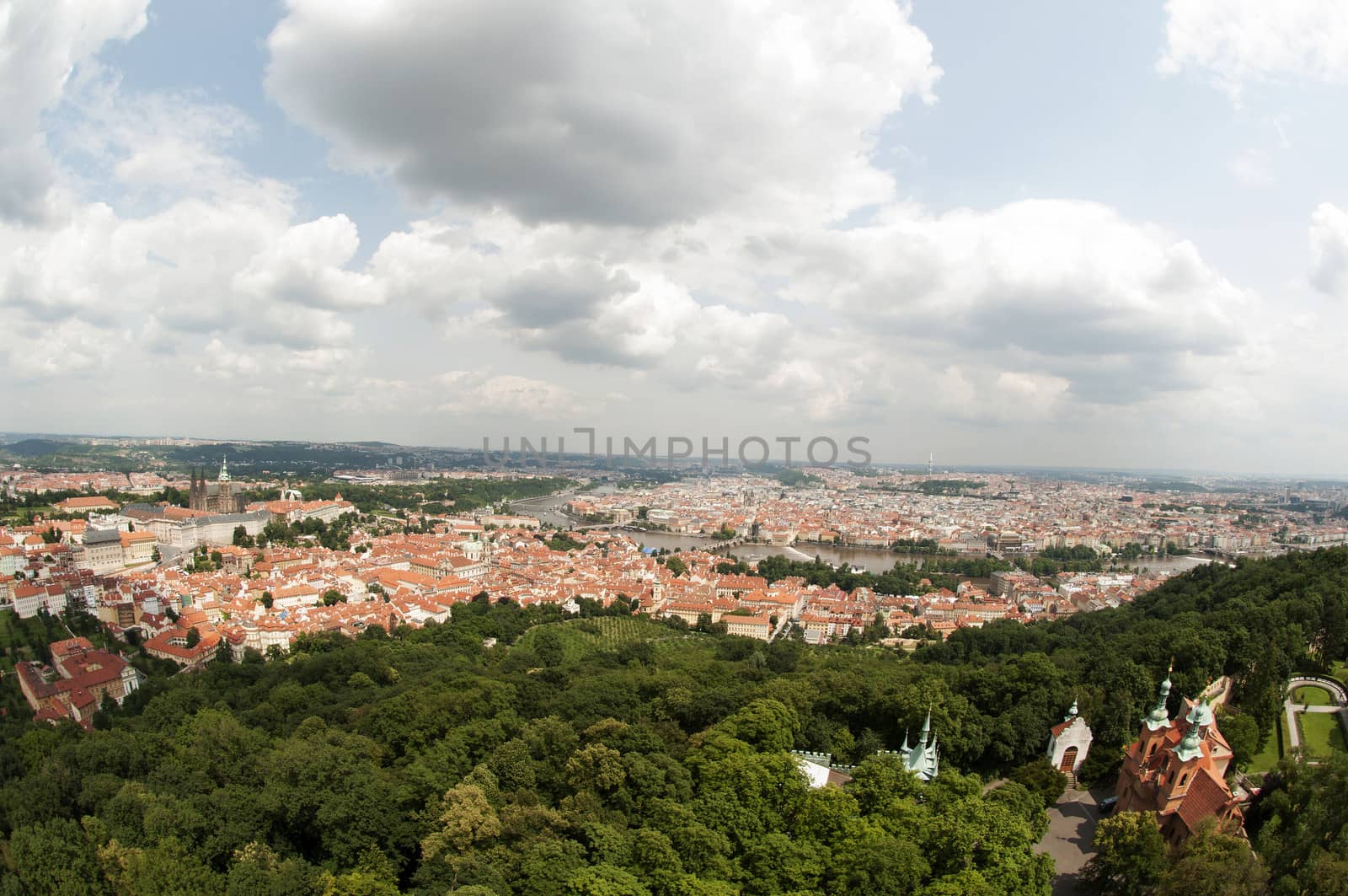 View from Petrin Lookout Tower, Prague - Czech Republic by rodrigobellizzi