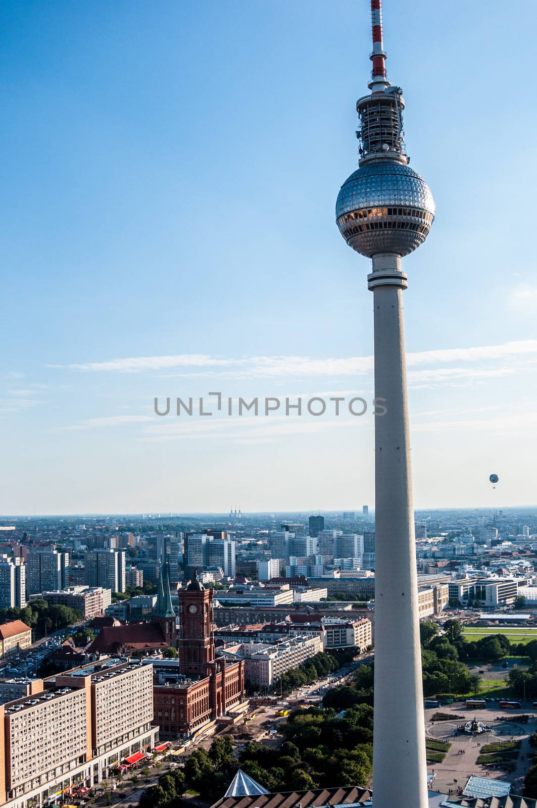 aerial view of the center of Berlin, Germany