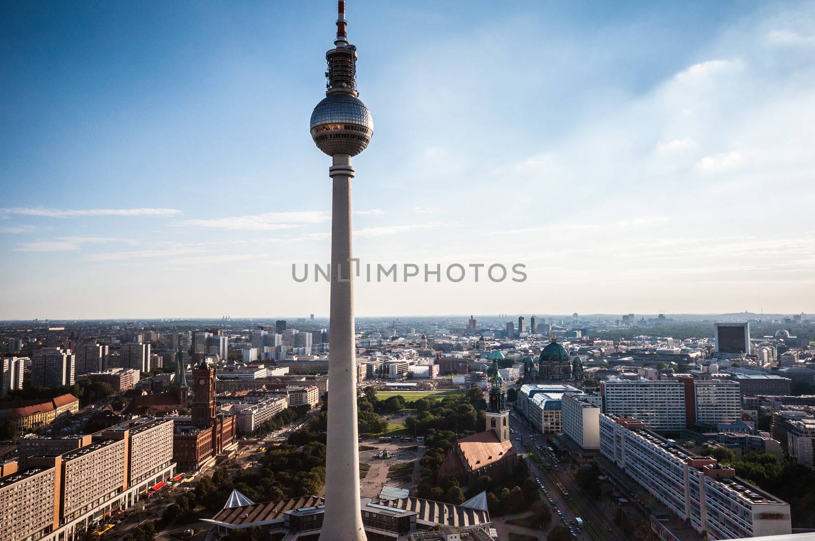 aerial view of the center of Berlin, Germany