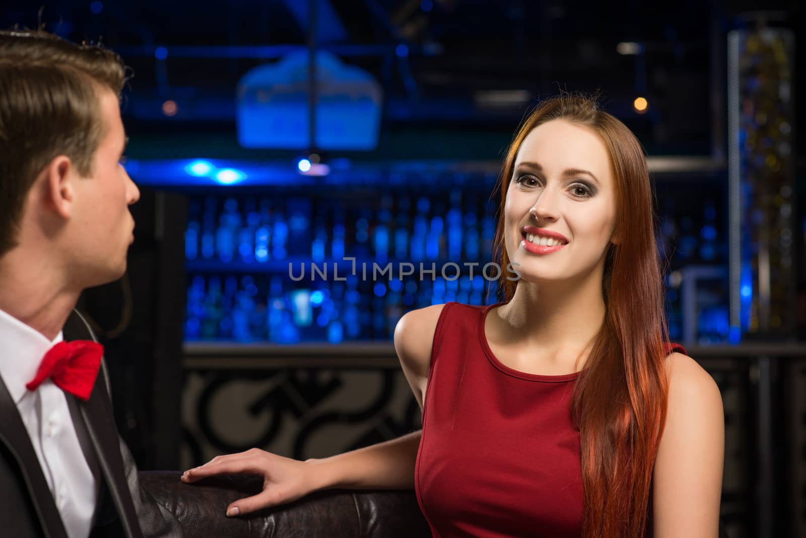 portrait of a woman in a nightclub by adam121