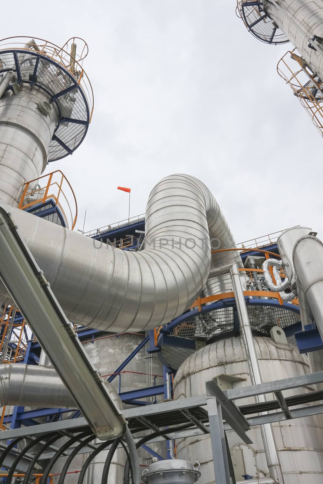 Oil and chemical industrial plant area in day time