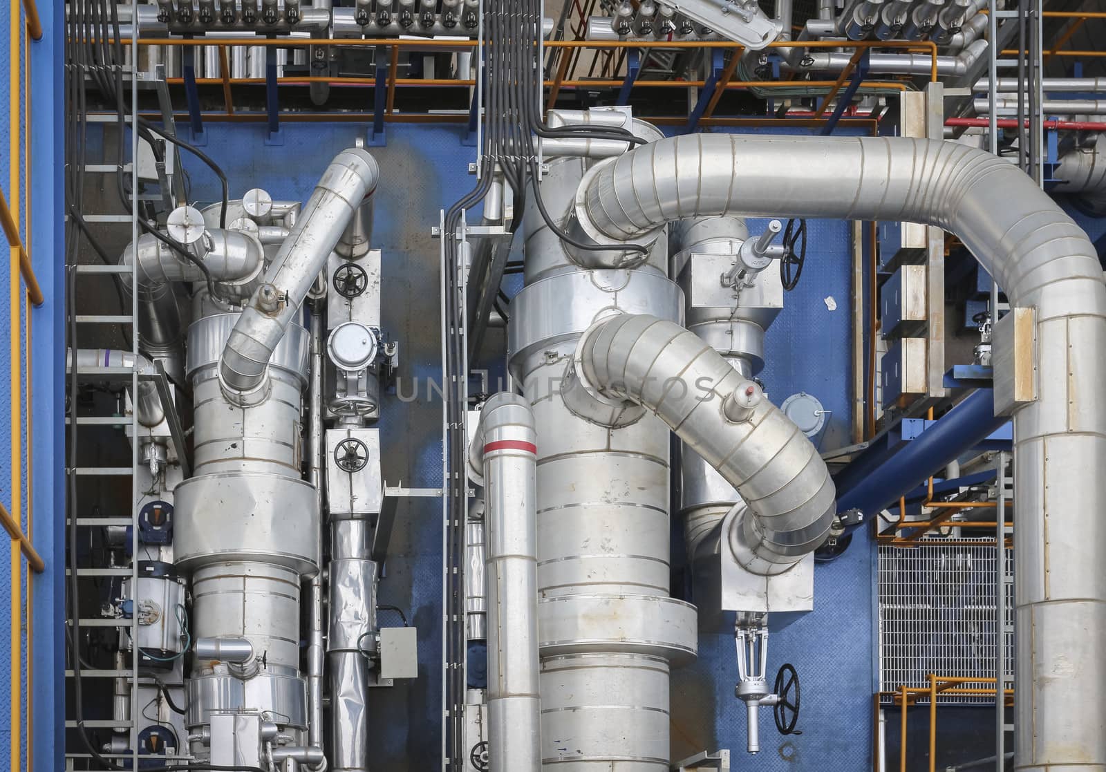 Oil and chemical industrial plant area in day time