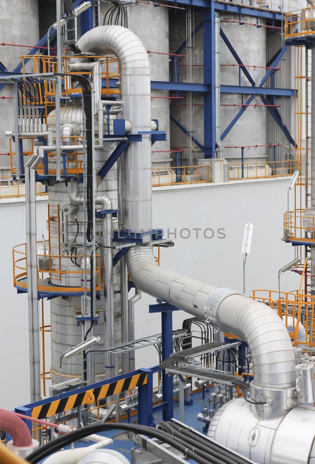 Oil and chemical industrial plant area in day time